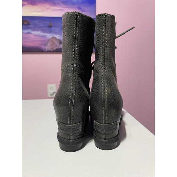 Sorel Boots 5.5 Gray Joan of Arctic Wedge II Ankle Leather Granola Girl Outdoor - Picture 2 of 11